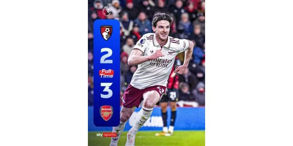 Declan Rices to mål driver Arsenal til seier etter et tappert comeback. Declan Rices to mål driver Arsenal til seier etter et tappert comeback.